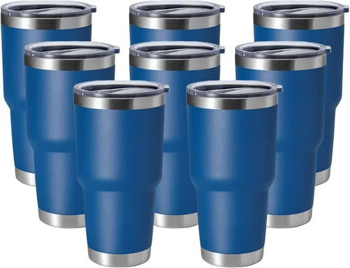 Miniatura 42 de Hasle Outfitters - Vaso de acero inoxidable de 30 onzas, taza de viaje con aislamiento al vacío de doble pared, taza de café aislada duradera, juego