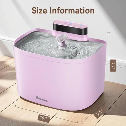 Miniatura 9 de Fuente de agua para gatos, fuente inalámbrica para gatos de 122 oz/3.6 L, fuente de agua inalámbrica para gatos en interiores, fuente de agua