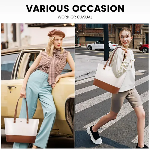 Miniatura 4 de LOVEVOOK Bolso de mano para mujer, bolso de hombro con asa superior, con bolsillo externo