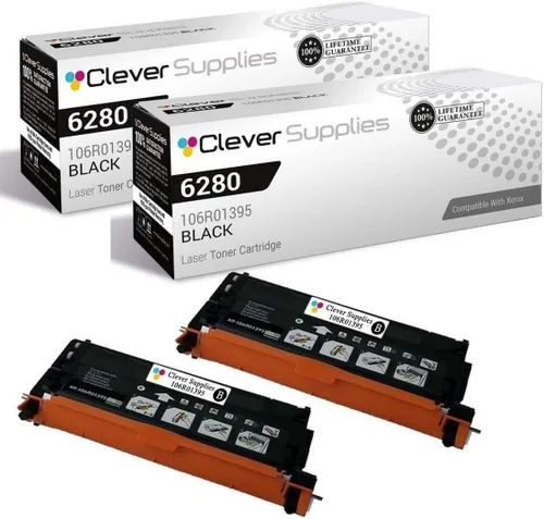 Miniatura 221 de CS compatible Xerox Phaser 6510/WorkCentre 6515 (106r03480) 2 cartuchos de tóner negro para Phaser 6510, WorkCentre 6515 2 negro