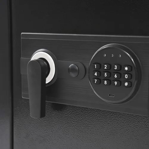 Miniatura 5 de Caja fuerte montada en la pared de 25.5 pulgadas de alto x 3.9 pulgadas de ancho x 14.5 pulgadas de largo, caja fuerte electrónica para seguridad