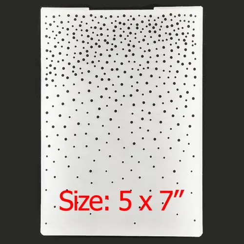 Miniatura 2 de KWELLAM Feliz Navidad Snowfall Copo de nieve puntos Fondo de plástico en relieve Carpetas para hacer tarjetas, álbumes de recortes y otras