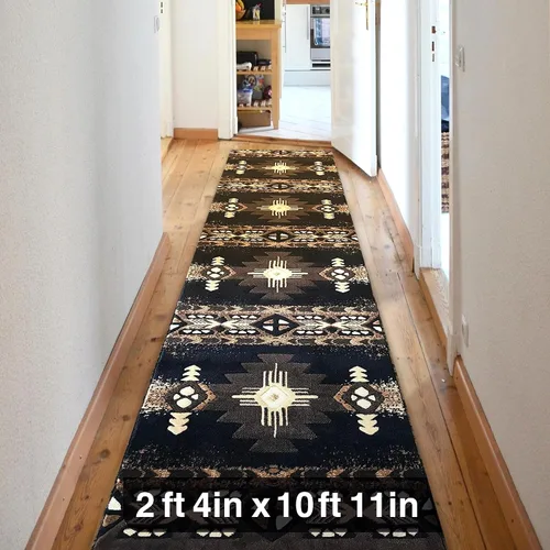 Miniatura 70 de YHSF South West - alfombra estilo nativo americano del suroeste C318 - fácil de limpiar, gruesa, suave, duradera, alfombra inspirada en tribus