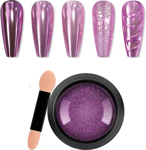 Miniatura 30 de Polvo de uñas cromado de espejo metálico para uñas de gel, polvo holográfico de cromo, para decoración de uñas en el hogar, salón de bricolaje