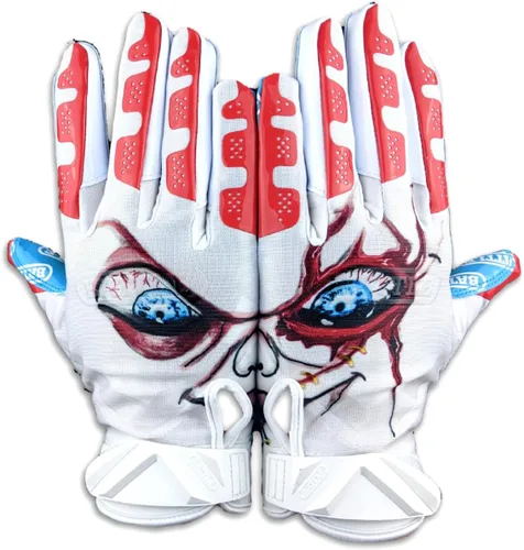 Miniatura 46 de Battle Sports - Guantes de fútbol americano para receptor abierto con dorso de mano, ultraadherentes y con agarre, antideslizantes, para adultos