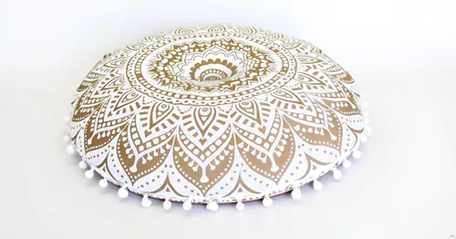 Miniatura 17 de CRAFT KALA Funda de Cojín Grande de Suelo Hippie Mandala Funda de Cojín de Meditación Funda de Puf Redondo Funda de Cojín Bohemia para el Suelo
