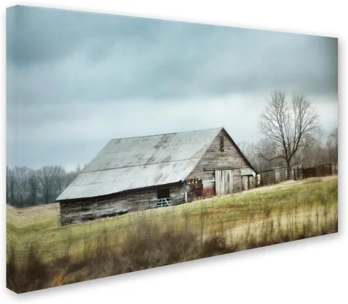 Miniatura 2 de Jai Johnson - Lienzo decorativo para pared, diseño de granero gris antiguo, 22 x 32 pulgadas