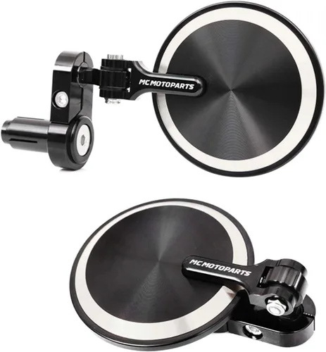 Miniatura 7 de MC Motoparts Espejos de barra CNC Red Reborn compatibles con Z650 Z1000 Z900 Z900rs Z300 Ninja 400 2019 ER6F Z800
