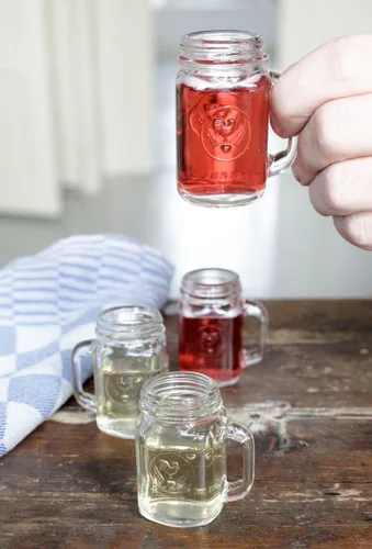 Miniatura 4 de Kikkerland Mason Jar - Vasos de chupito, juego de 4, 1 onza líquida