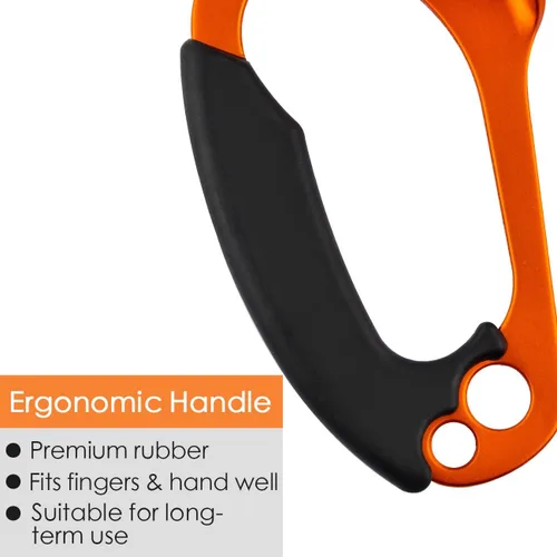Miniatura 5 de Ascensor de mano de escalada para arbolista de escalada (derecha e izquierda) para cuerda de 8 ~ 0.472 in 1 pieza izquierda - naranja