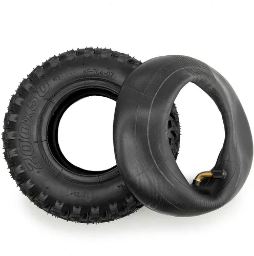 Miniatura 6 de L-faster Neumático y tubo todoterreno de 200 x 50 de 8 pulgadas y neumático de montaña y tubo de aire para monopatín de montaña y ruedas neumáticas
