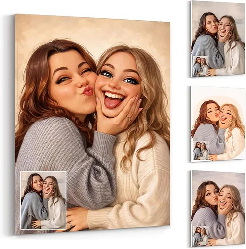 Miniatura 10 de Retrato de anime personalizado de lujo, impresión de retrato de pareja personalizada, retratos de fotos, regalo personalizado para ella, él, esposa