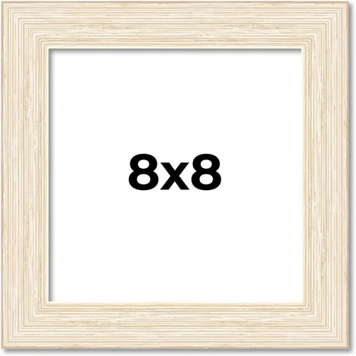 Miniatura 110 de Marco de fotos blanco de madera real de 10 x 12 pulgadas de ancho de 1.5 pulgadas Profundidad interior de 0.5 pulgadas Marco de fotos envejecido