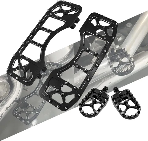 Miniatura 8 de Juego de tablas de suelo para conductor, estribos delanteros y traseros, MX Wide Offroad CNC Pedal de freno apto para Harley Touring Road Glide