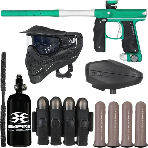 Miniatura 10 de Action Village Empire Mini GS TP Rivalry - Kit de pistola de paintball Verde polvo/Marrón polvo