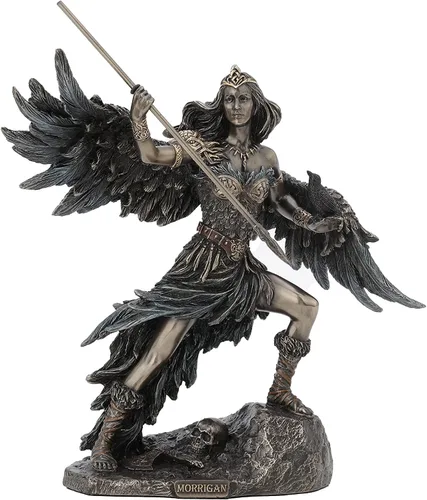 Veronese Design Morrigan The Celtic Phantom Queen de 8 5/8 pulgadas de alto, escultura de resina bronceada fundida en frío, figura para decoración