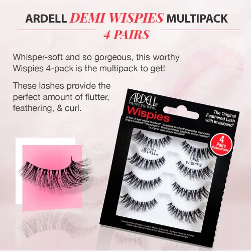 Miniatura 3 de Ardell Paquete de 2 pestañas postizas Demi Wispies Negro Demi Wispies