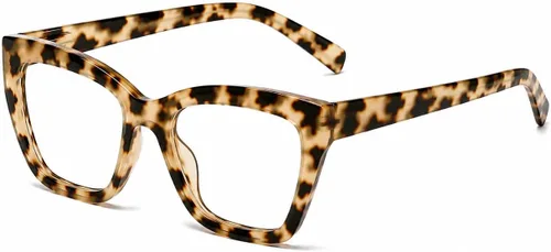Miniatura 10 de Lentes de lectura cuadrados para mujer, marco moderno de borde completo, lectores de bloqueo de luz azul, lente transparente, bisagra de resorte