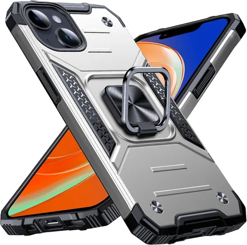 Miniatura 85 de Anqrp Funda resistente para iPhone 6/7/8/SE/SE2 con soporte de anillo mejorado y agarre, grado militar, a prueba de golpes, resistente y robusta