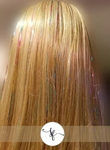 Miniatura 2 de Oropel de 20" 100 hebras - Arco iris brillante