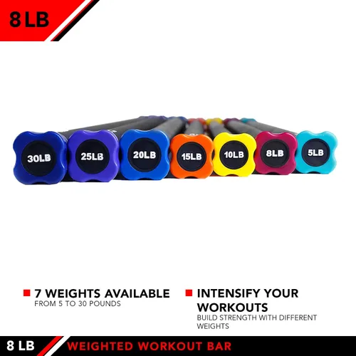 Miniatura 4 de JFIT Weighted Workout Bar with Rubber Padding