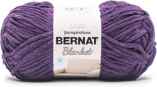 Miniatura 10 de Bernat - Estambre para mantas súper esponjoso acrílico, 2 paquetes de 300g/10.5 onzas, #6, chenilla gruesa de peso pesado para tejer y crochet