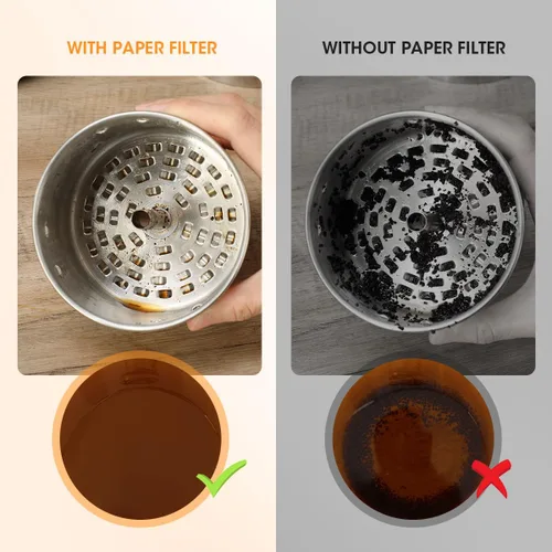 Miniatura 4 de Aieve 160 filtros de café percolador, papel de filtro perforado sin blanquear para ollas de café eléctricas, filtros percoladores envolventes
