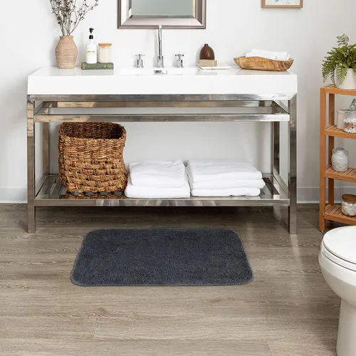 Miniatura 13 de Mohawk Home Alfombra de baño lavable a máquina, marrón oscuro, 1 pies 11 pulgadas x 3 pies 3 pulgadas, perfecta para tu baño