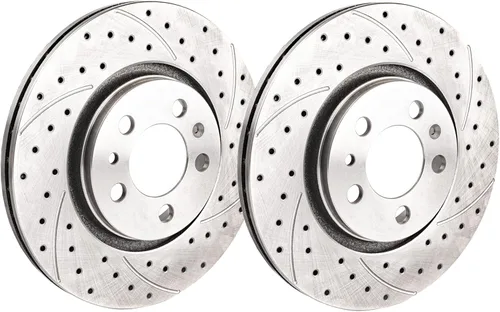 Miniatura 7 de Ranuras de perforación GT Sport Rotores de disco de freno compatibles con MERCEDES-BENZ CLASE A W168 1999 2000 2001 2002 2003 2004 190 - 1446GV