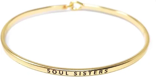 Miniatura 6 de By you - Brazalete con gancho, pulsera delgada grabada con un mensaje positivo e inspirador