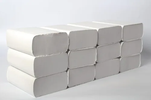Miniatura 6 de Karat Toallas de papel multipliegues, absorbentes y resistentes, 334 hojas x 12 paquetes, fibras recicladas Blanco