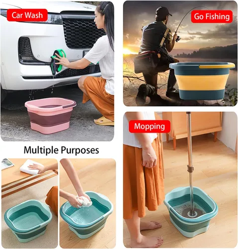 Miniatura 5 de WMHYLYH Masajeador plegable para pies secos y agrietados, bañera de remojo de pies con punto de acupuntura de masaje, lavabo de remojo de pies