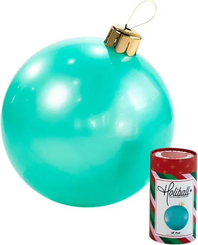 Miniatura 48 de Ornamento Navideño Inflable Holiball – Decoración Definitiva para Interior/Exterior – Reutilizable y Fácil de Almacenar – para Bodas, Fiestas, Plata