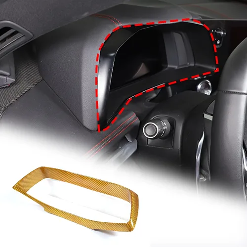 Miniatura 9 de Marco para panel de salpicadero de automóvil compatible con Chevrolet Corvette C8 Stingray 2020-2025 100% fibra de carbono real, 1 pieza