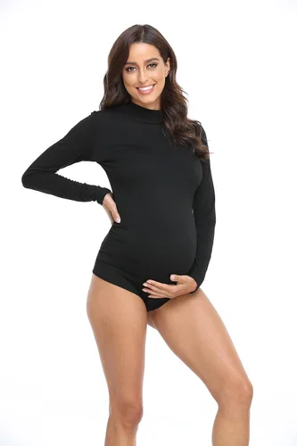 Miniatura 3 de Body de maternidad para sesión de fotos camiseta de manga larga camiseta clásica fruncida lateral camiseta para mamá embarazada fotografía