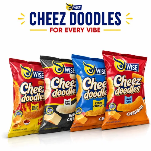 Miniatura 7 de Wise Snacks Cheez Doodles - Puffs horneados, queso cheddar real, 0.875 onzas (42 unidades), sin gluten