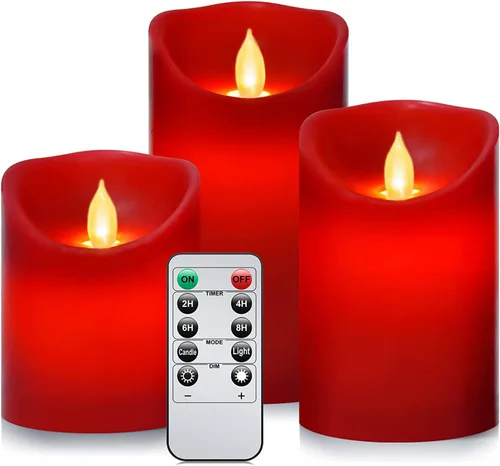 Miniatura 11 de Velas parpadeantes sin llama de 2.2 pulgadas de diámetro x 4 pulgadas de diámetro x 4 pulgadas de alto, 5, 6, 7, 8, 9 pulgadas, juego de 9 velas LED