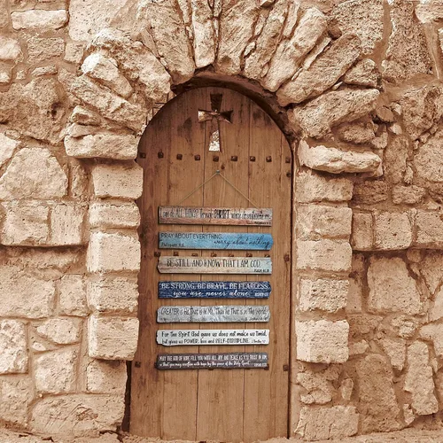 Miniatura 7 de Yookeer Regalos de arte cristiano de pared para mujeres y hombres, versículos bíblicos de madera inspiradores de 7 niveles, decoración de pared