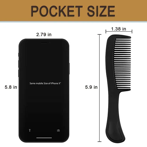Miniatura 3 de Paquete de 30 peines envueltos individualmente, diseño de dientes anchos más largos, ligeros esenciales para llevar, 30 peines a granel para hotel
