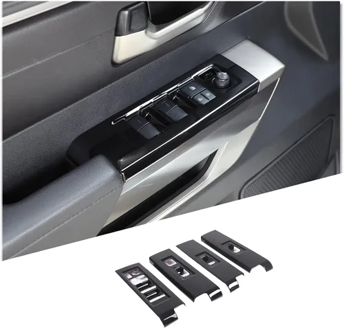 Miniatura 15 de Cubierta protectora para panel de botón de elevación de ventana de puerta de automóvil compatible con Toyot@Tundra/Sequoia 2022-2024, cubierta