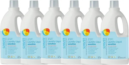 Miniatura 10 de Sonett Detergentes líquidos orgánicos para lavandería, sensibles (1 unidad) para personas con alergias, sin OMG, certificado orgánicamente cultivado