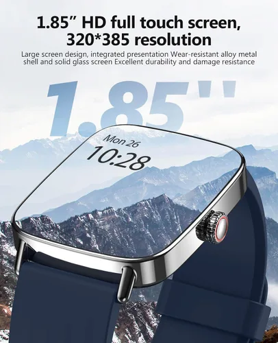 Miniatura 7 de SOUYIE 2025 Relojes inteligentes para hombres y mujeres, reloj inteligente de 1.85" con voz AI, monitor de frecuencia cardíaca 24/7, rastreador