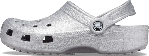 Miniatura 7 de Crocs Zuecos clásicos brillantes unisex para adultos zapatos metálicos y con purpurina Metálico