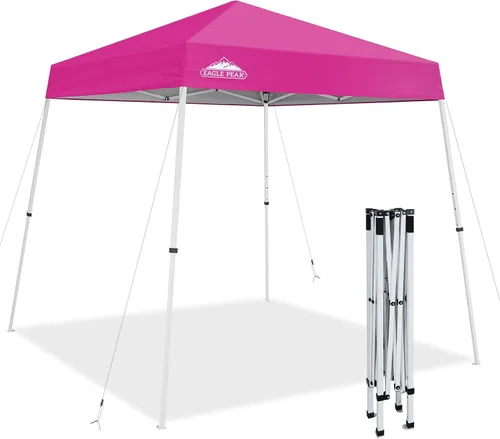 Miniatura 23 de Eagle Peak - Pérgola plegable (10.0 x 10.0 pies), patas inclinadas, de tela, para exteriores, fácil de montar, Negro