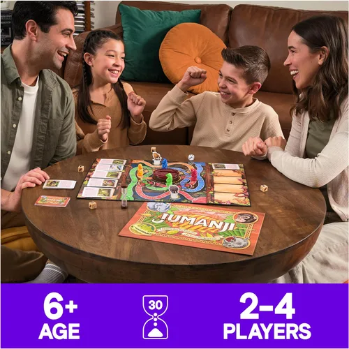 Miniatura 2 de Spin Master Games, Edición del 30º Aniversario de Jumanji, El Clásico Juego de Mesa de Aventura Familiar Basado en la Película de Acción y Comedia