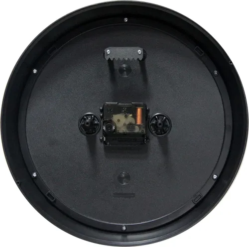 Miniatura 4 de Infinity Instruments Lux - Reloj de pared negro, retro de 12 pulgadas, moderno reloj de pared, fácil de leer, ideal para sala de estar, oficina