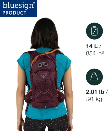 Miniatura 2 de Osprey Raven Women's Biking Backpack with Hydraulics Reservoir Space Travel Gris