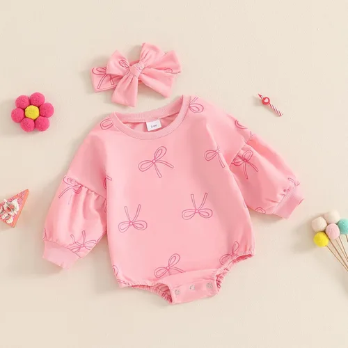 Miniatura 53 de FYBITBO Sudadera de cuello redondo para bebé niña y niño, mameluco de burbujas, camisa de manga larga, traje de San Valentín, ropa de otoño