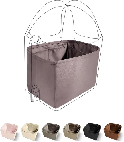 DGAZ Organizador de bolso suave y sedoso, sedoso, bolso de lujo en moldeadores de bolsas, mujer, se adapta a picotina 1822 bolsas (Konjac morado,