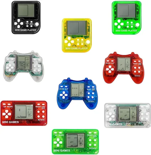 9 piezas de recuerdos de fiesta de videojuegos para niños, mini llavero de juegos de arcade, suministros de cumpleaños, suministros de fiesta para